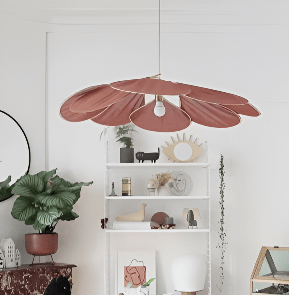 Jahrgang Blume Stoff Pendelleuchte