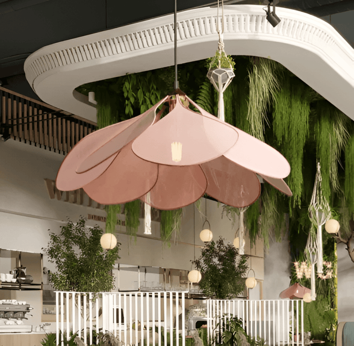 Jahrgang Blume Stoff Pendelleuchte