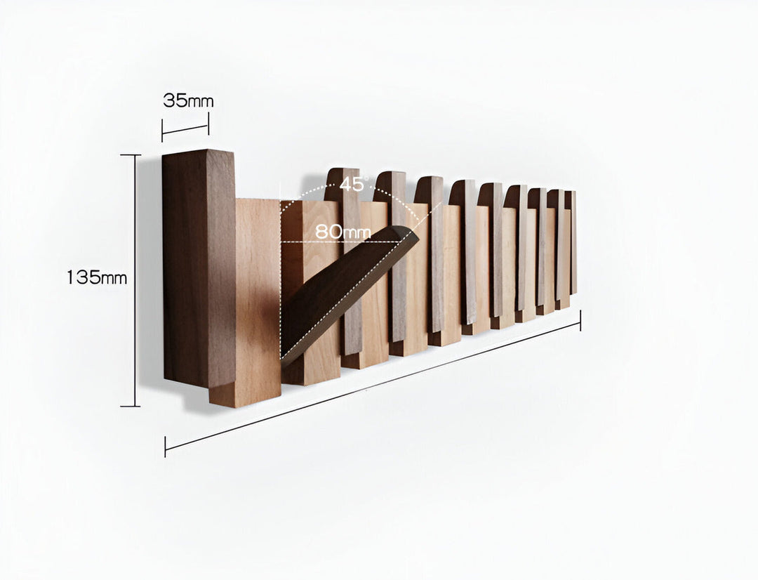 Handgefertigtes Driftwood Klavier Wandregal Mit Magnetischer Falte