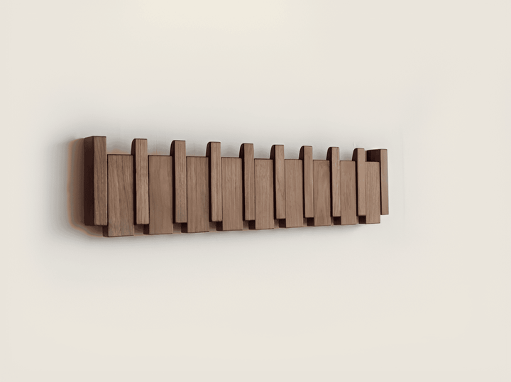 Handgefertigtes Driftwood Klavier Wandregal Mit Magnetischer Falte