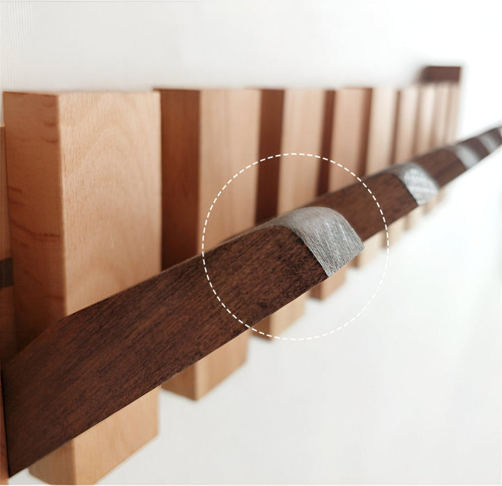 Handgefertigtes Driftwood Klavier Wandregal Mit Magnetischer Falte