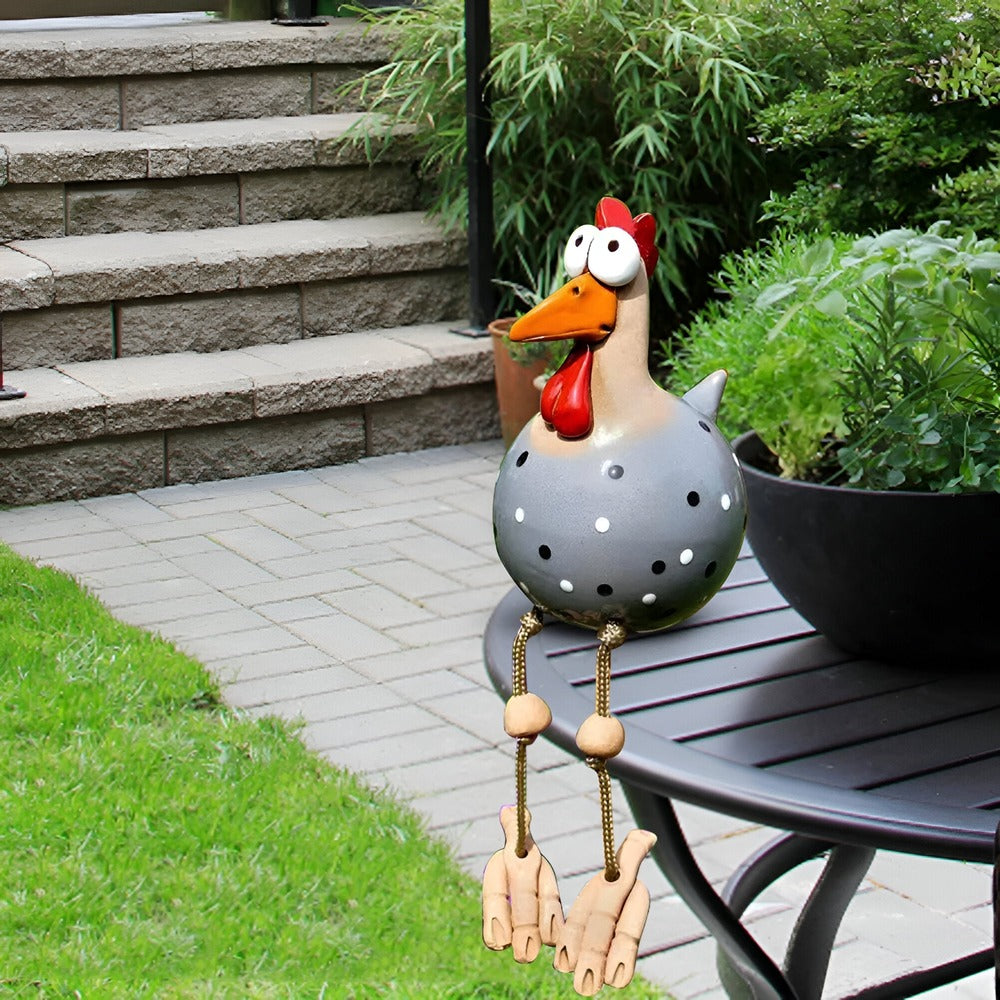 Handgefertigte Hahn Garten Statue