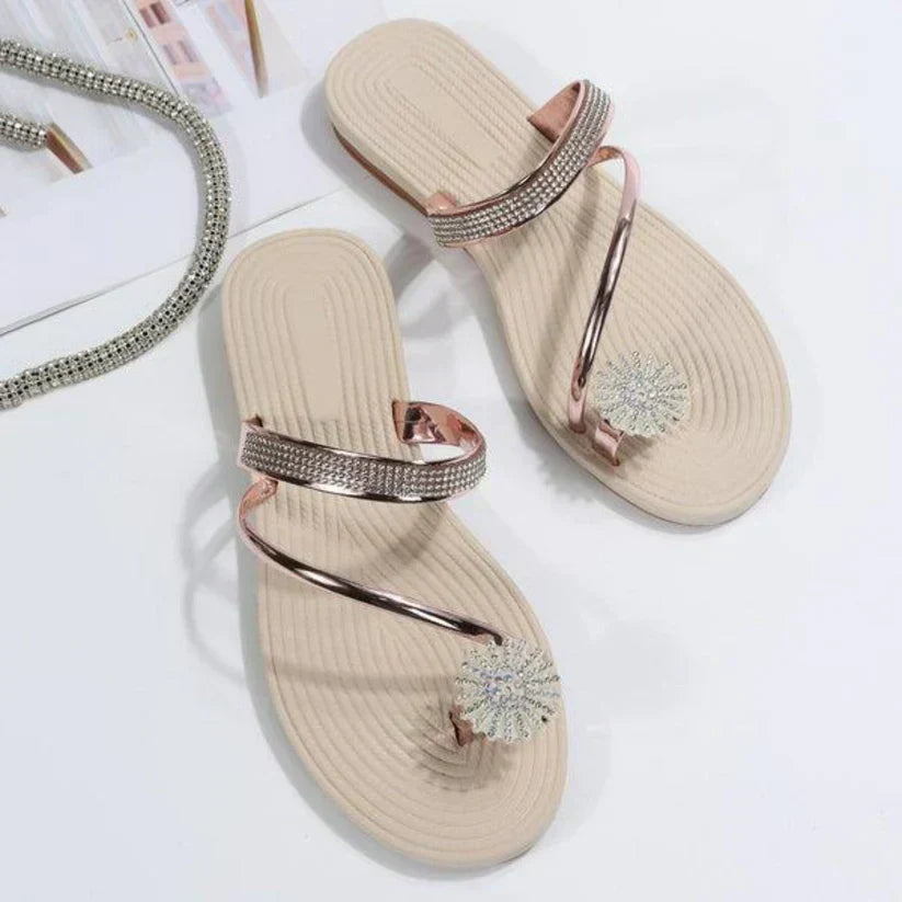 Elaria | Damen-Sandalen mit Schneeflocken-Muster
