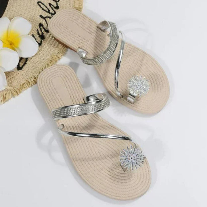 Elaria | Damen-Sandalen mit Schneeflocken-Muster