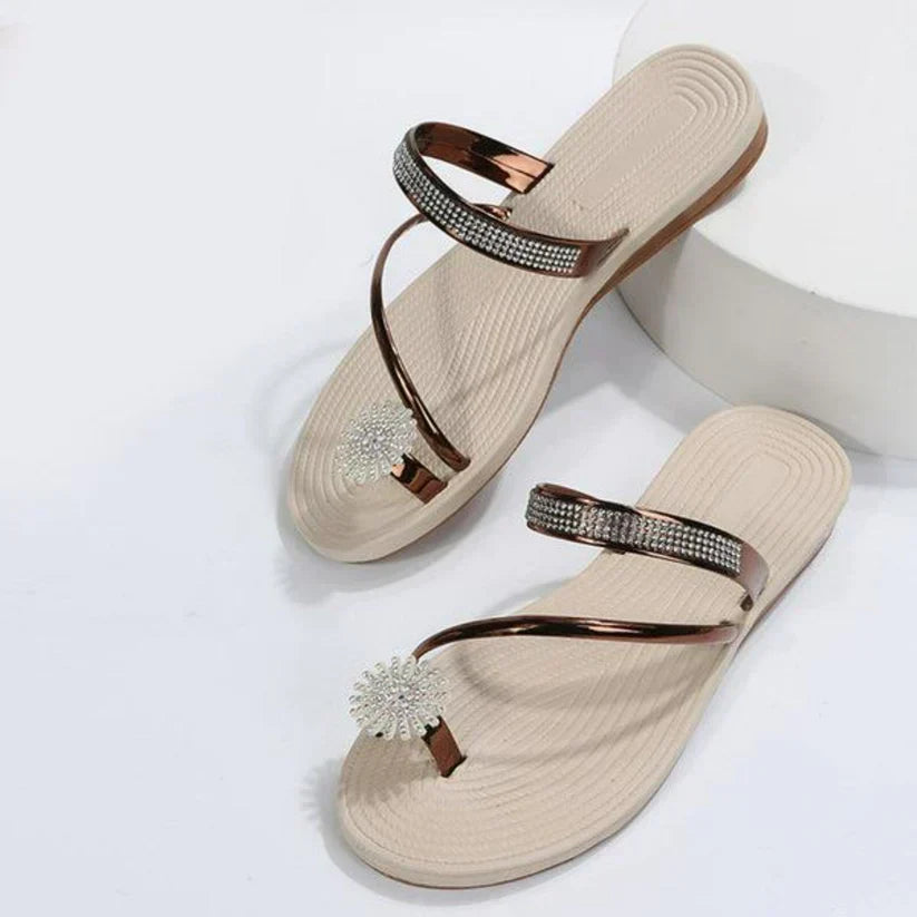 Elaria | Damen-Sandalen mit Schneeflocken-Muster