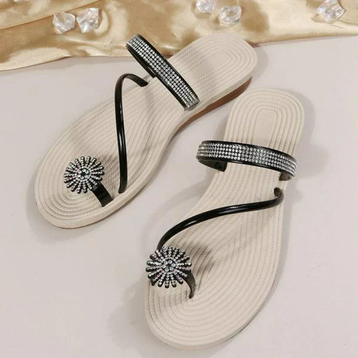 Elaria | Damen-Sandalen mit Schneeflocken-Muster