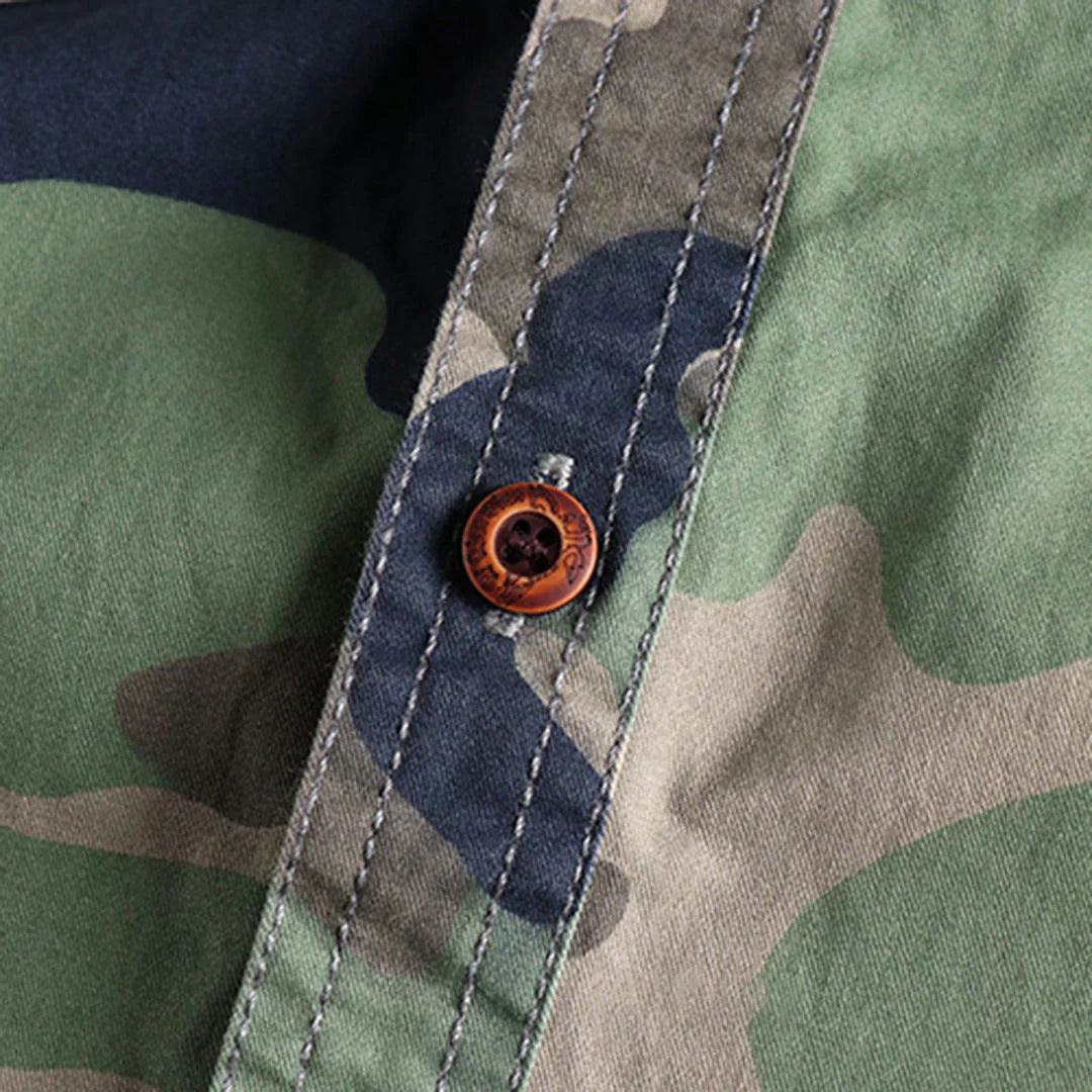 Alastar | Herren Leichtes Tarn-Militärhemd
