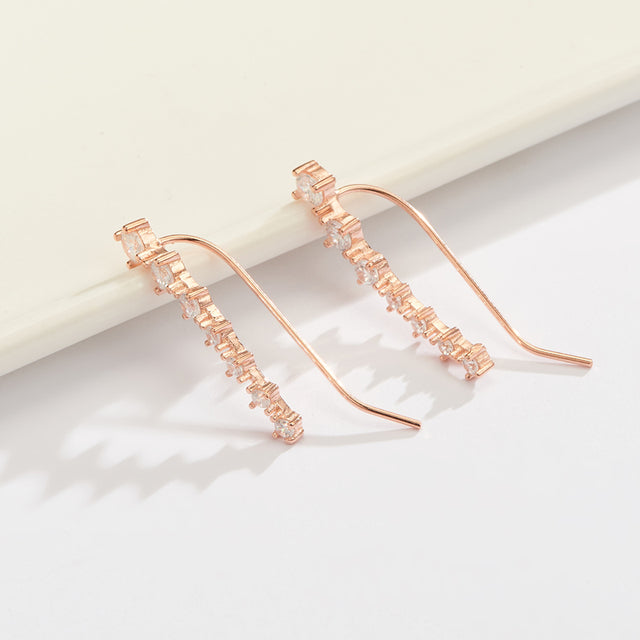 Quinn | Glamouröser Sterling Silber 925 Zirkon Ohrstecker