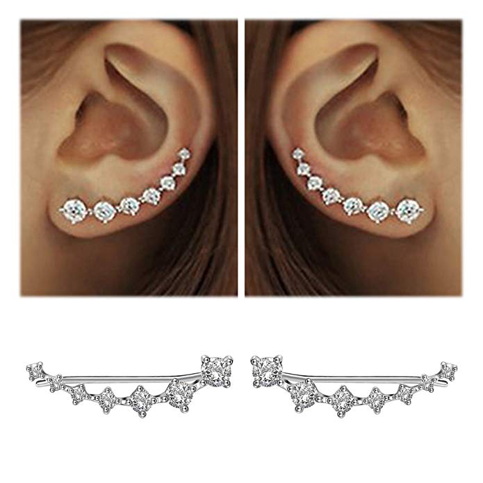 Quinn | Glamouröser Sterling Silber 925 Zirkon Ohrstecker
