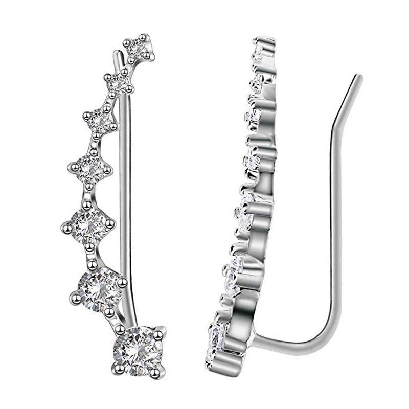 Quinn | Glamouröser Sterling Silber 925 Zirkon Ohrstecker