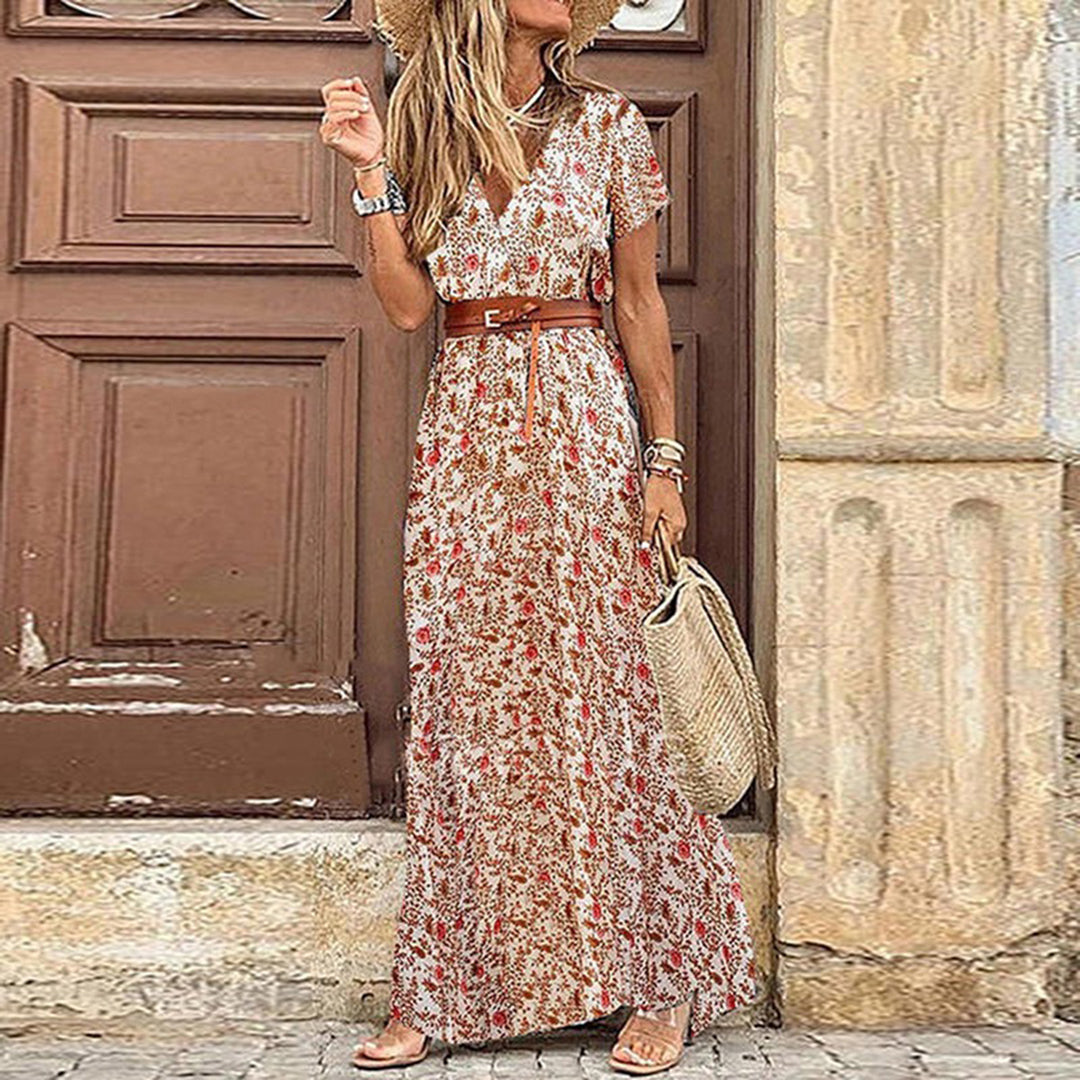 Sylvara | Stilvoll Blumen Maxi Kleid Für Sommer & Partys