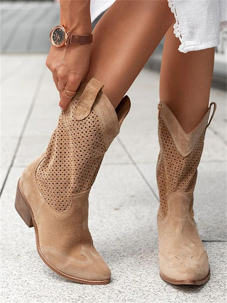 Liora | Atmungsaktive Cowboy Stiefel Für Damen