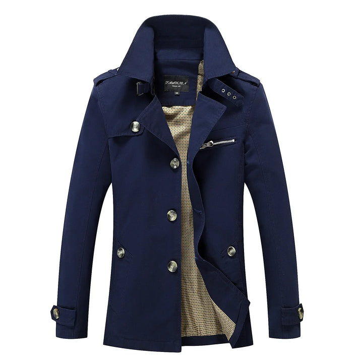 Herren Langer Trenchcoat