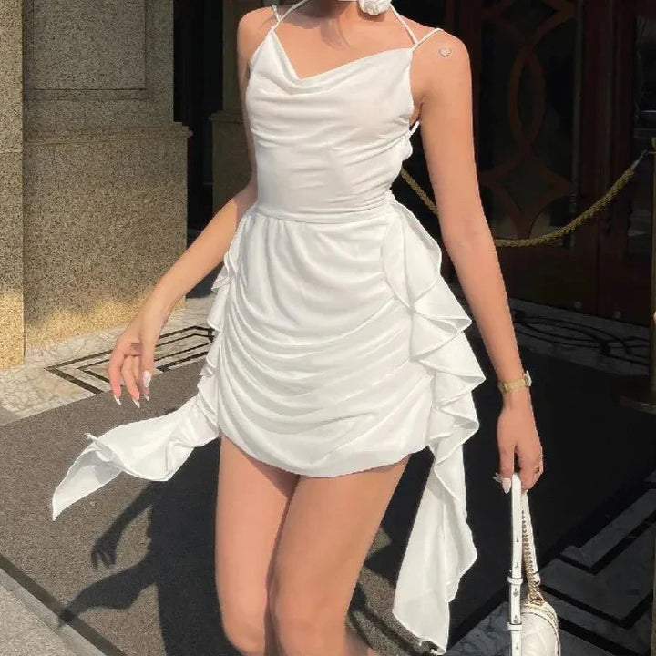 Enara | Asymmetrisches Gerüschtes Kleid