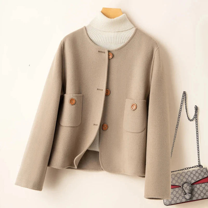Damen Gekürzte Wollgemisch Jacke | Warm Und Stilvoll