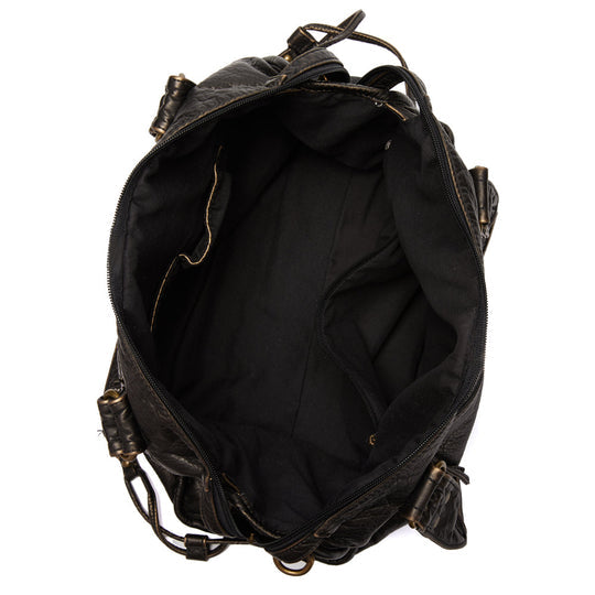 Briseis | Damen Leder Handtasche Mit Griffen Und Reißverschluss Abschluss