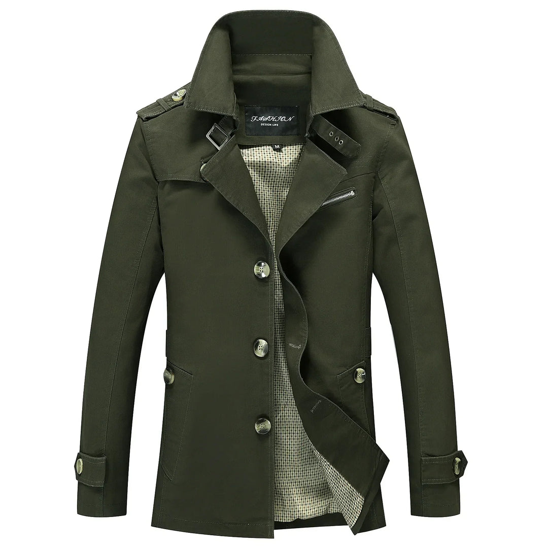 Herren Langer Trenchcoat
