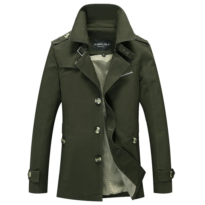 Herren Langer Trenchcoat
