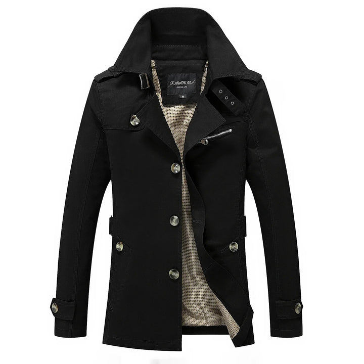 Herren Langer Trenchcoat
