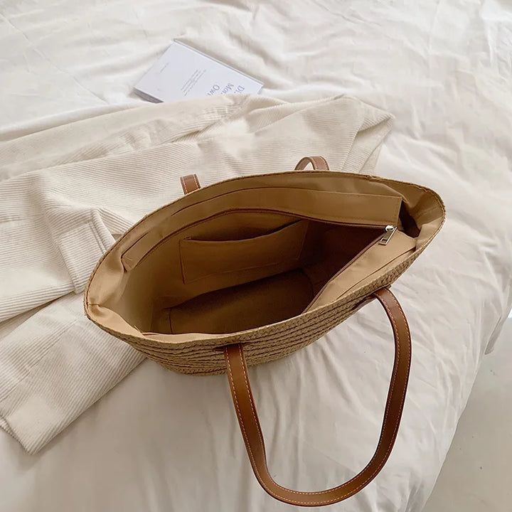 Marais | Damen Gewebt Stroh Shopper Tasche