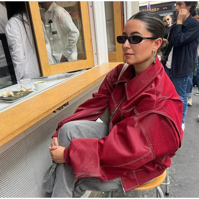 Damen Übergroß Bomberjacke