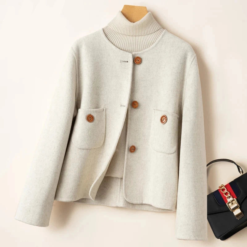 Damen Gekürzte Wollgemisch Jacke | Warm Und Stilvoll