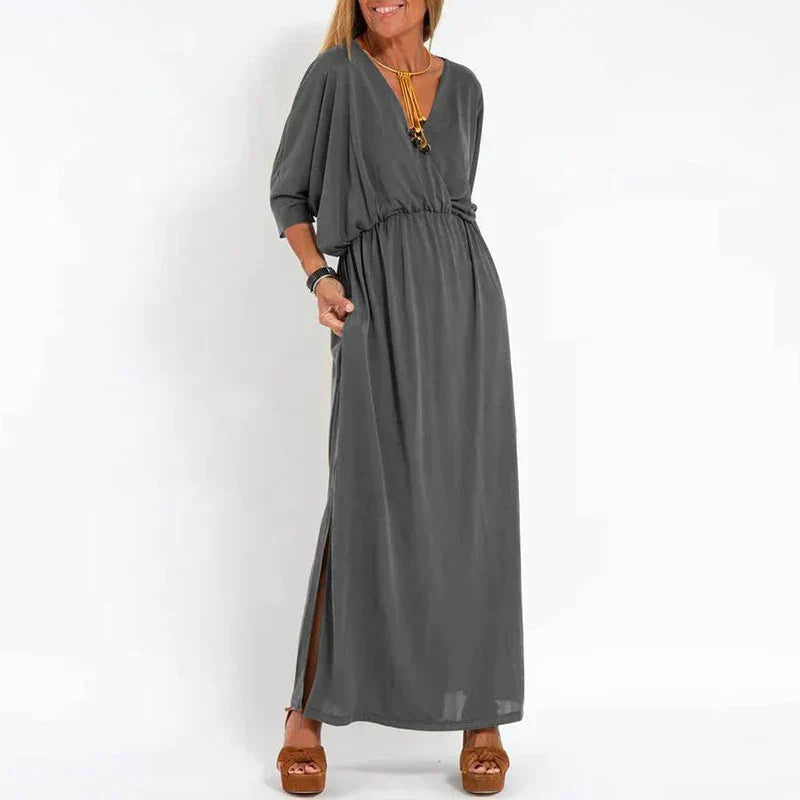 Sienna | Elegantes Hoch-Taille Kleid Mit Seitenschlitz