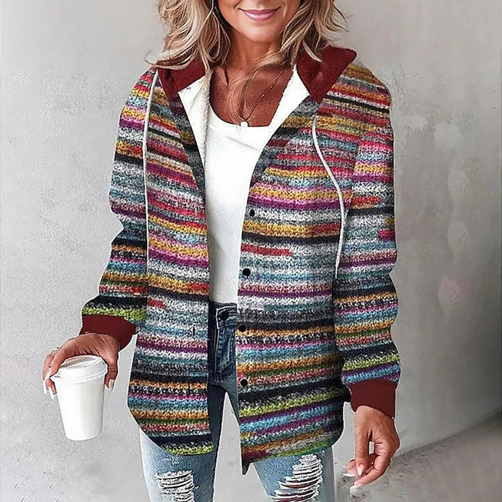 Damen Kapuze Karierte Hemdjacke | Entspannte Passform