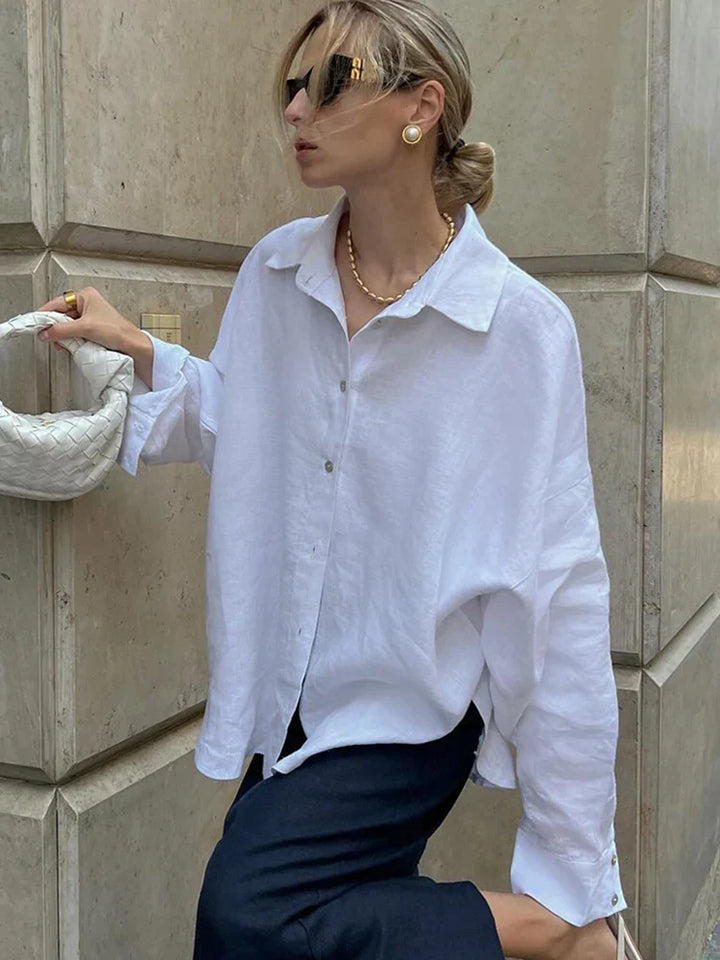 Jacinthe | Übergroße Leinenbluse für Frauen