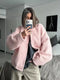 Damen Gekürzte Bouclé-Jacke