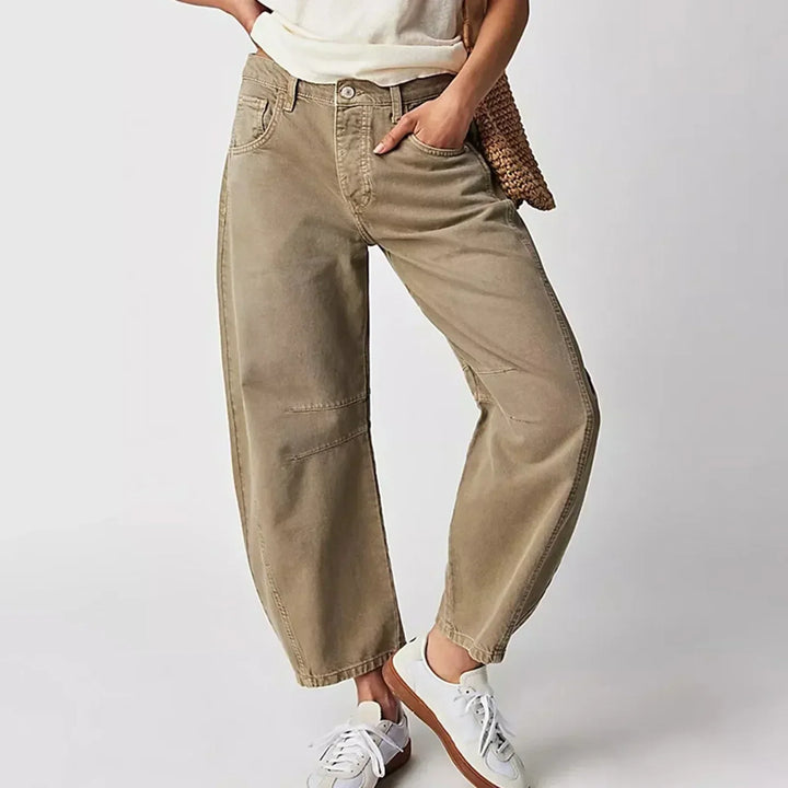 Isley | Damen Stylische Weitem-Bein Bequeme Jeans