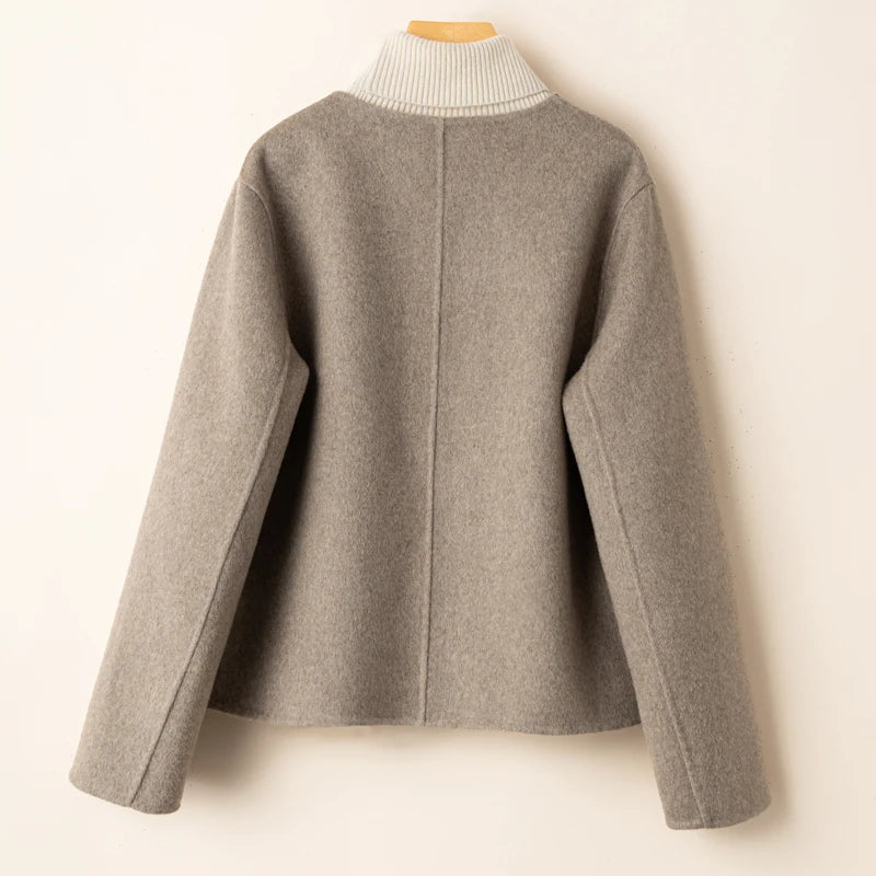 Damen Gekürzte Wollgemisch Jacke | Warm Und Stilvoll