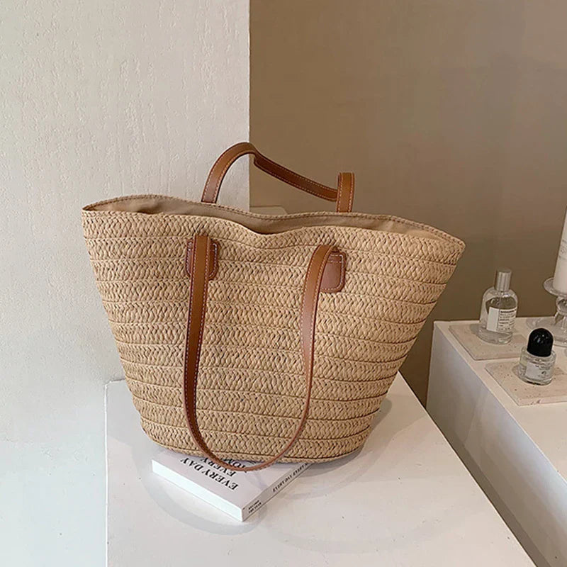 Marais | Damen Gewebt Stroh Shopper Tasche