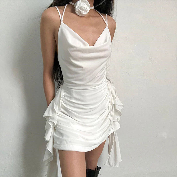 Enara | Asymmetrisches Gerüschtes Kleid