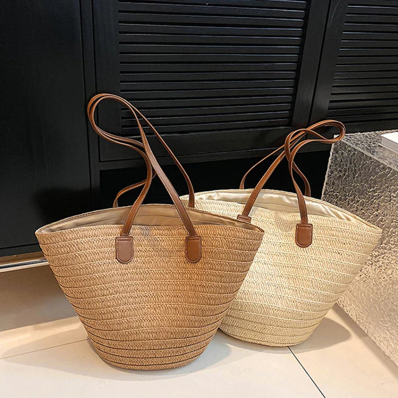 Marais | Damen Gewebt Stroh Shopper Tasche