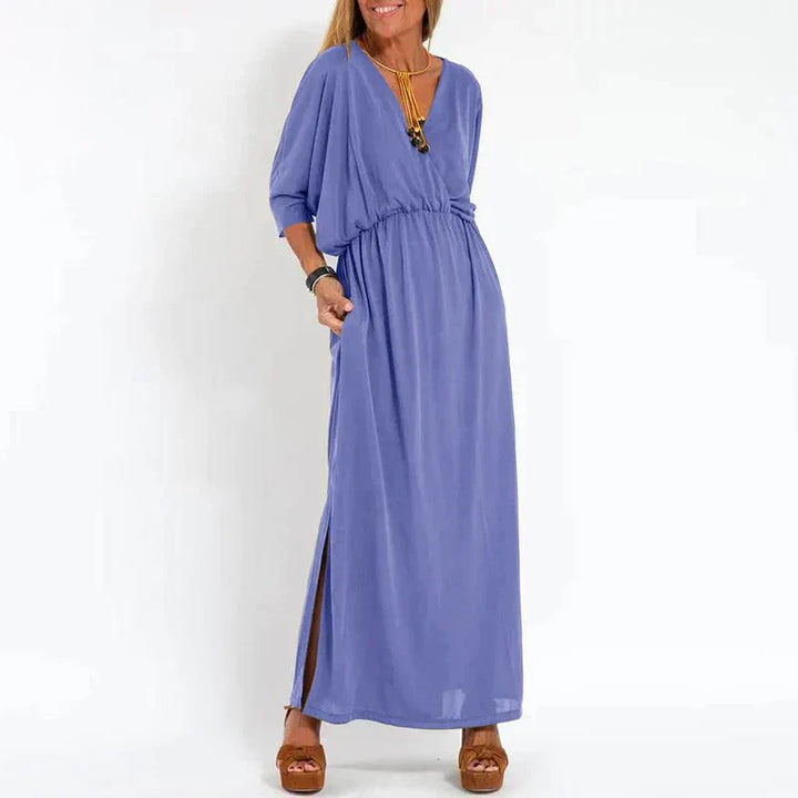 Sienna | Elegantes Hoch-Taille Kleid Mit Seitenschlitz