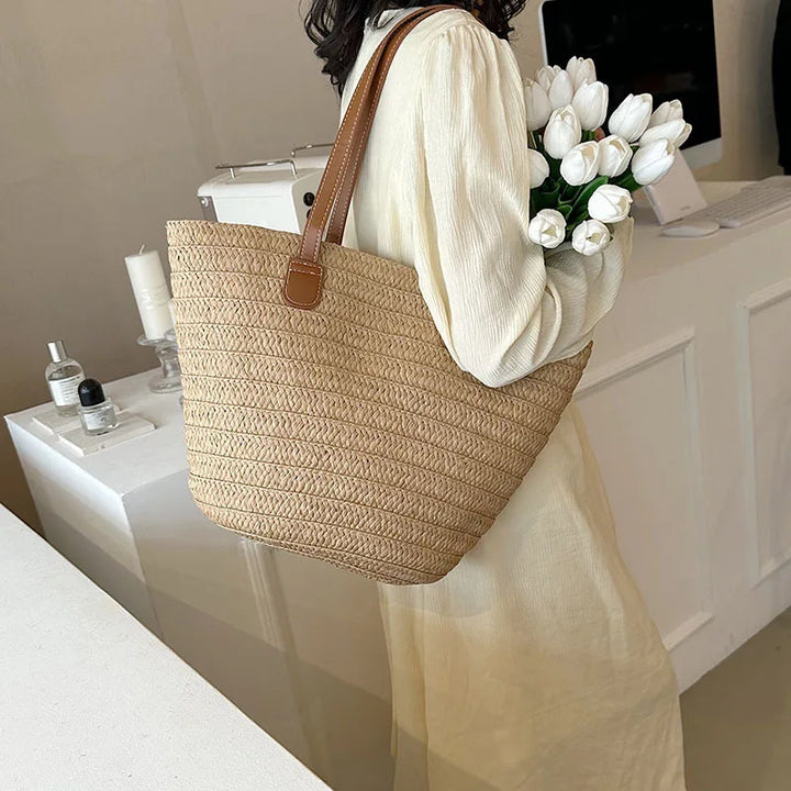 Marais | Damen Gewebt Stroh Shopper Tasche
