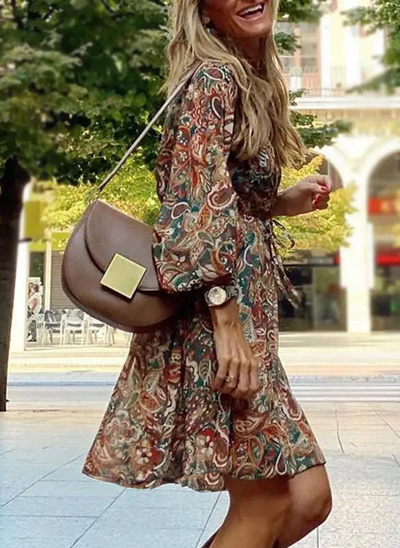 Alarose | Langärmeliges Gemütliches Freizeitkleid Für Frauen