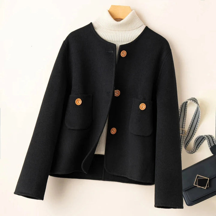 Damen Gekürzte Wollgemisch Jacke | Warm Und Stilvoll