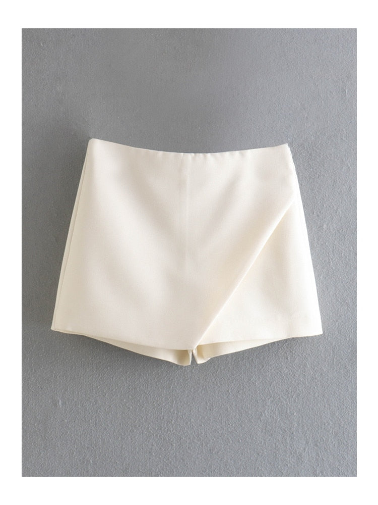 Héloïse | Asymmetrische Damen Kurze Hose mit Breitem Bund