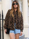 Xelara | Damen Leopardenmuster Stricken Strickjacke