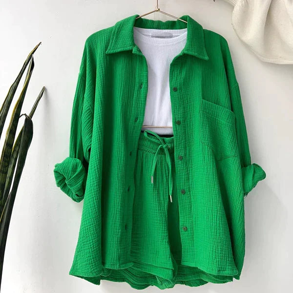 Laleh | Plissiertes Zweiteiliges Outfit Für Frauen