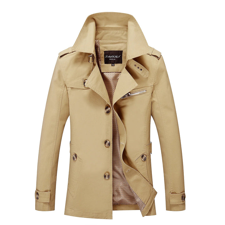 Herren Langer Trenchcoat