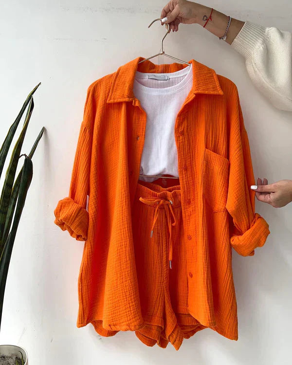 Laleh | Plissiertes Zweiteiliges Outfit Für Frauen
