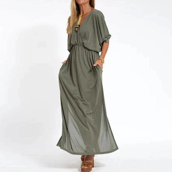 Sienna | Elegantes Hoch-Taille Kleid Mit Seitenschlitz