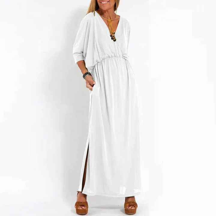 Sienna | Elegantes Hoch-Taille Kleid Mit Seitenschlitz