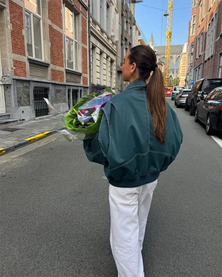 Damen Übergroß Bomberjacke
