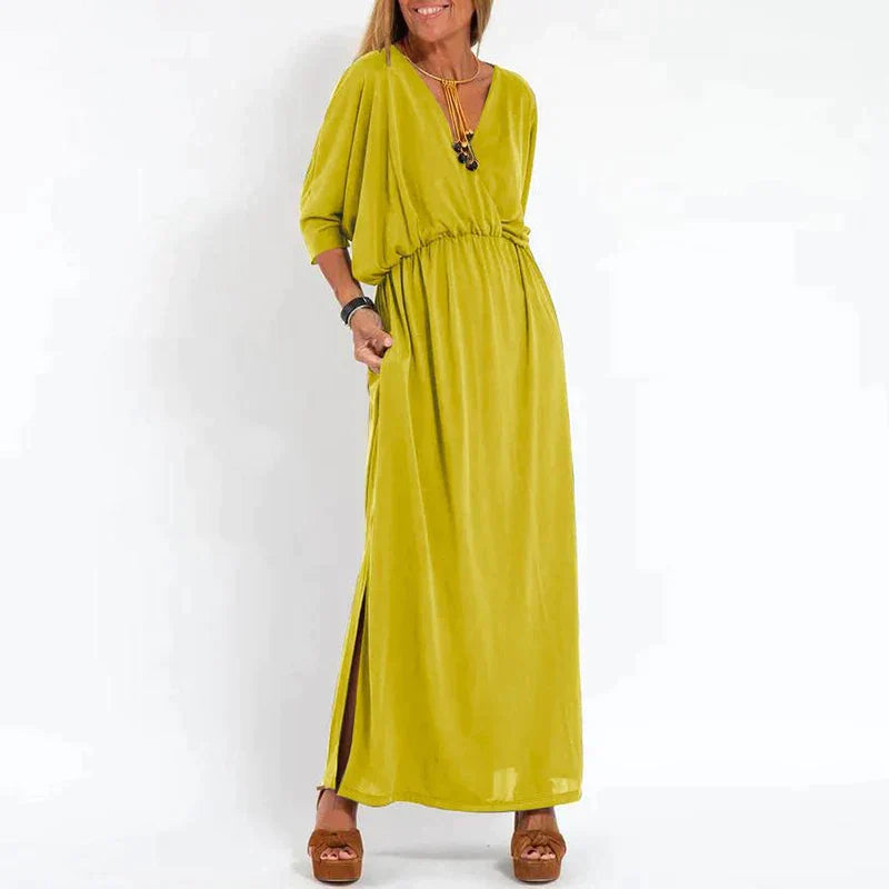 Sienna | Elegantes Hoch-Taille Kleid Mit Seitenschlitz