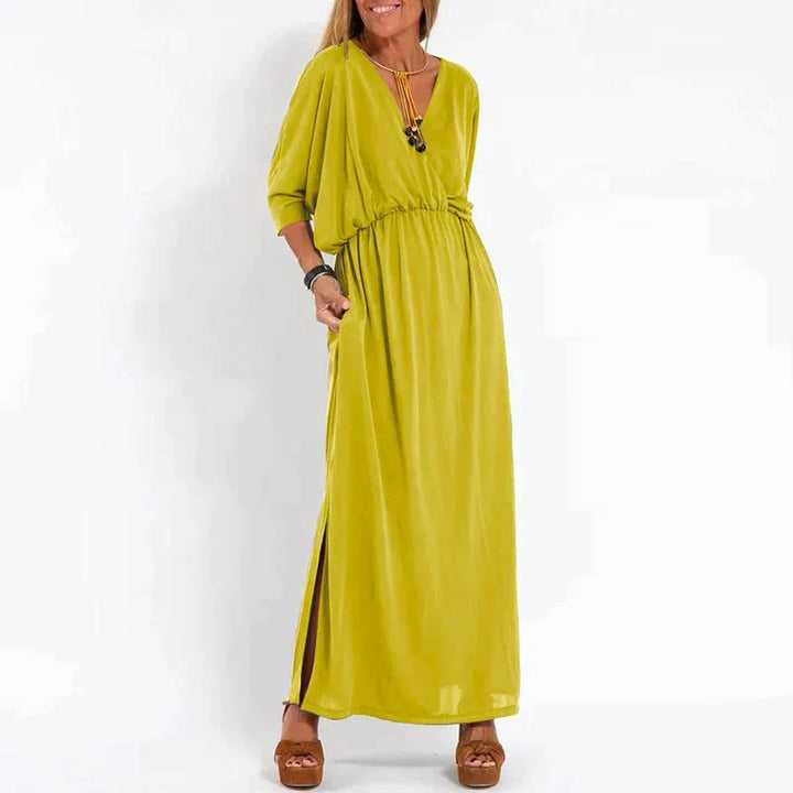 Sienna | Elegantes Hoch-Taille Kleid Mit Seitenschlitz