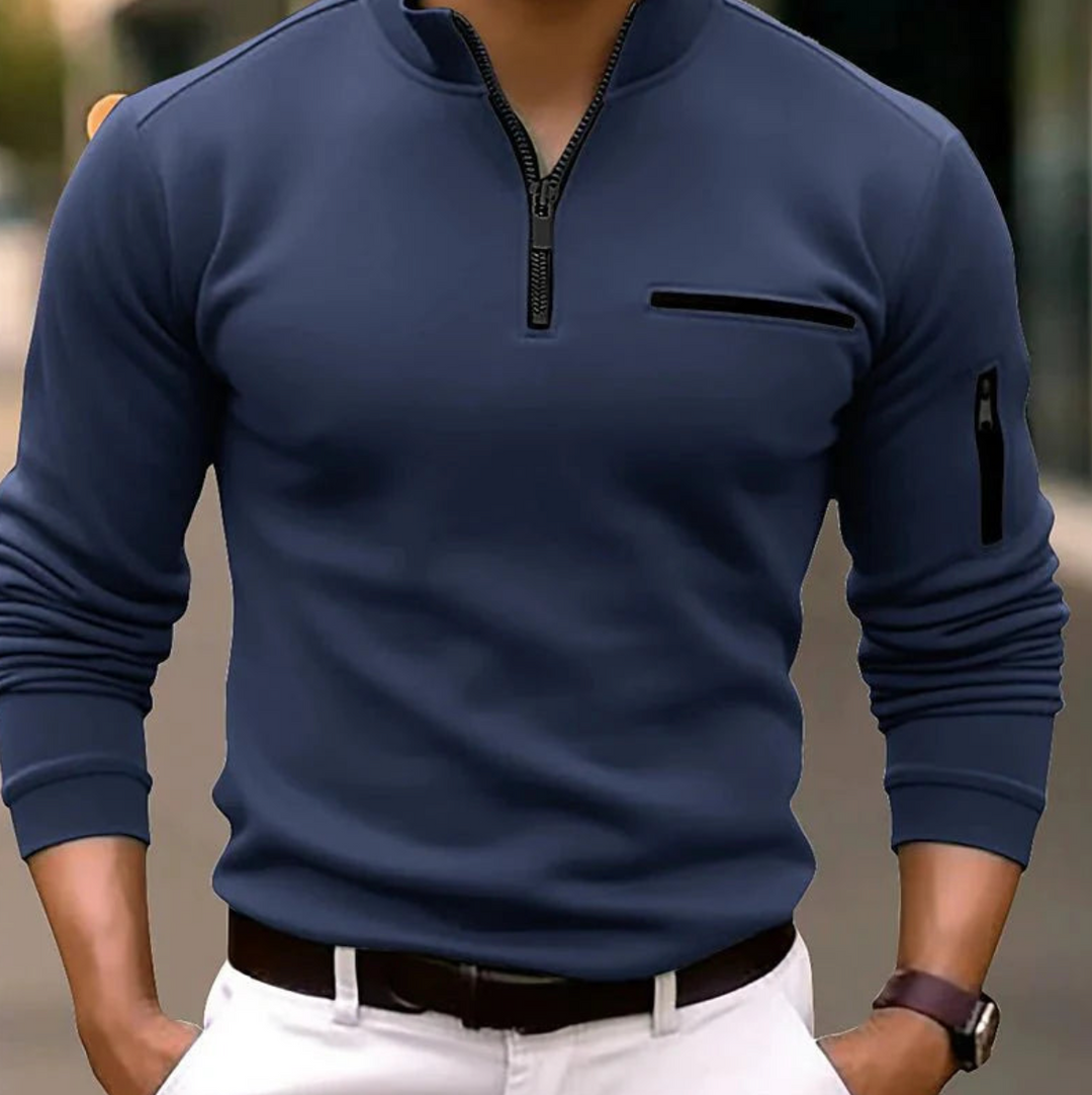 Finian | Herren Viertelreißverschluss Pullover